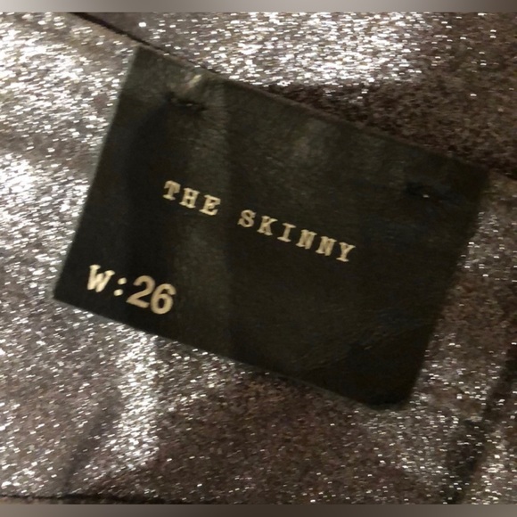 JOE’S JEANS Silver Glitter Jeans Size 26 - Picture 2 of 6